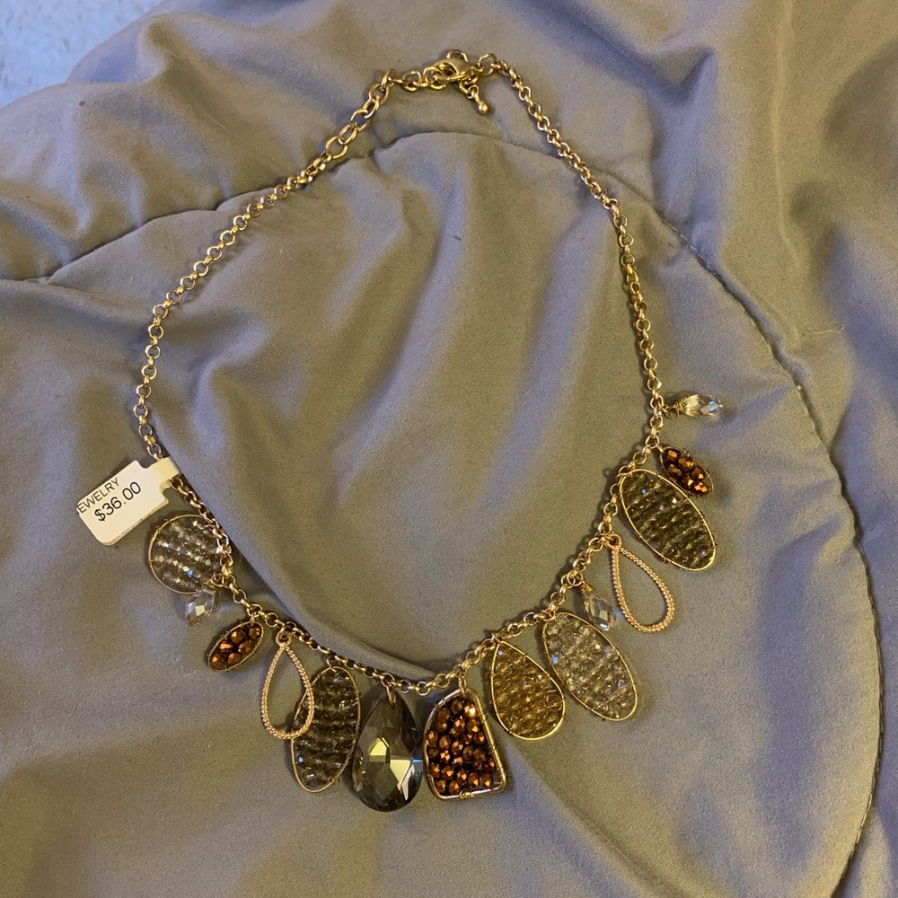 Druzy neutral necklace